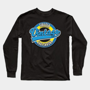 Karlskrona sweden vintage style logo. Long Sleeve T-Shirt